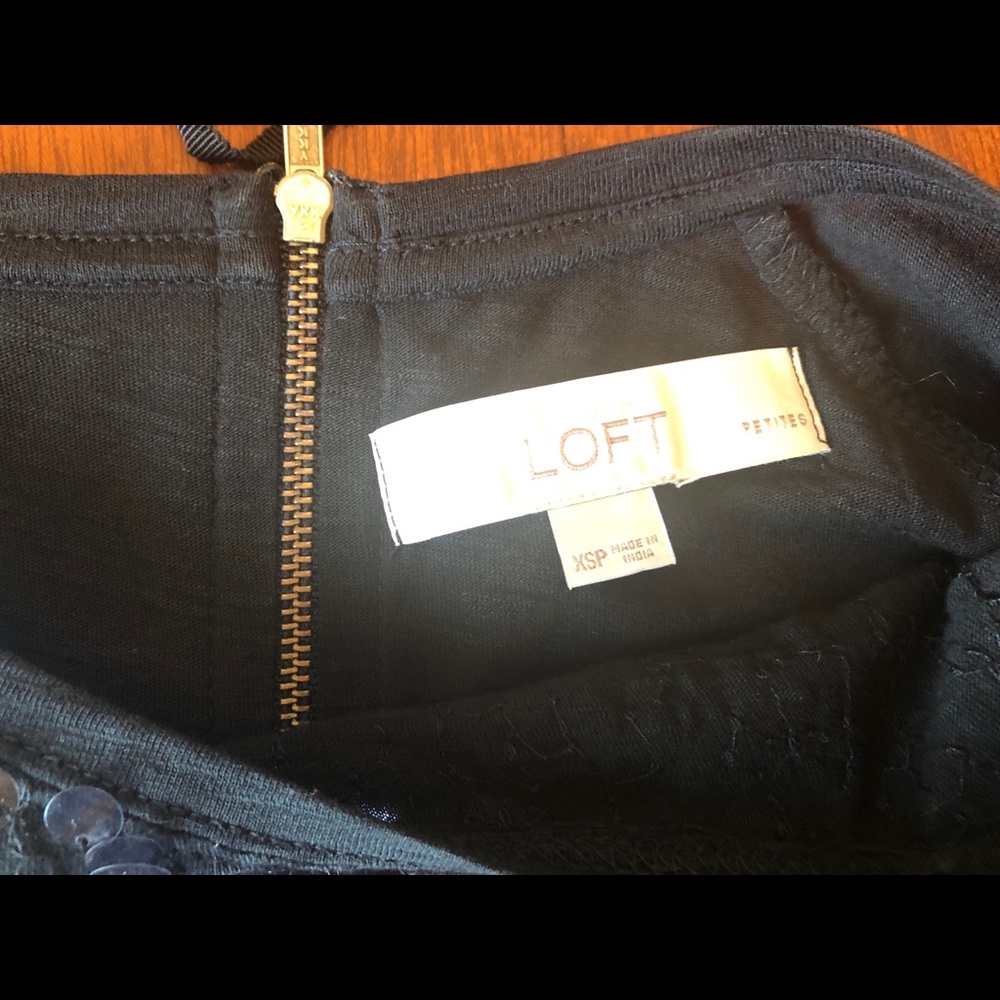Loft Black Sequin Top - Picture 4 of 4